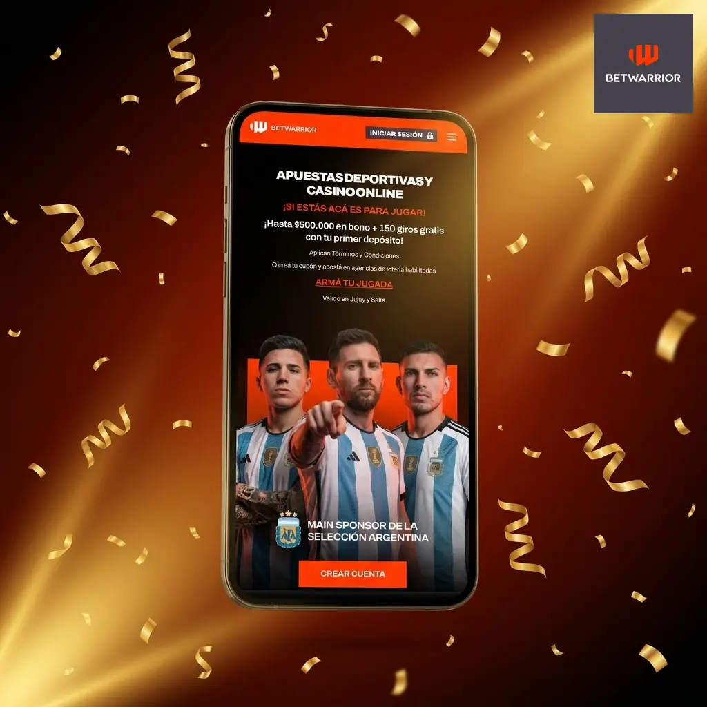 Descargá la app de BetWarrior gratis para Android, iOS y Windows con casino, apuestas en vivo y Mercado Pago.